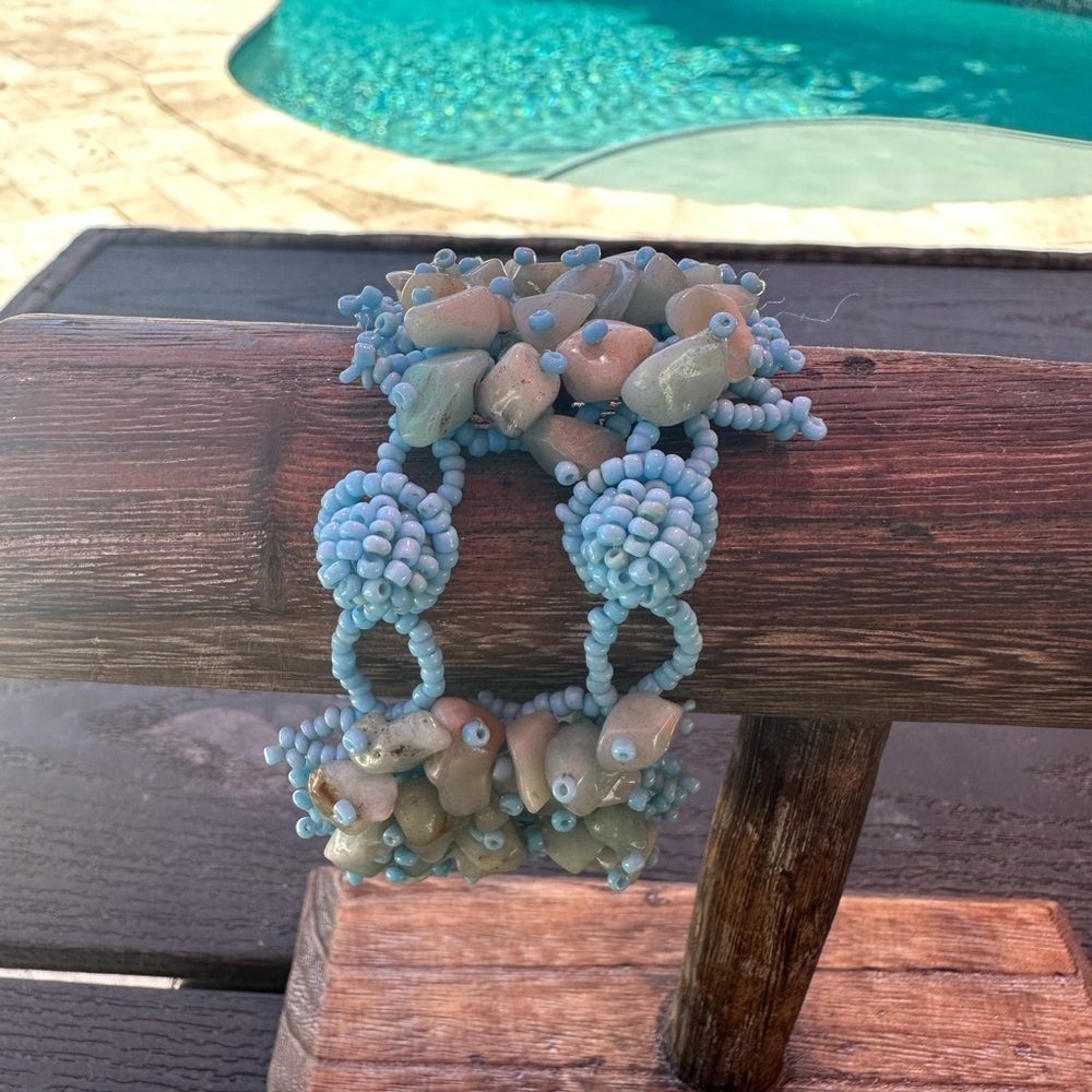 Beaded Blue Bracelet - Picture 4 of 5